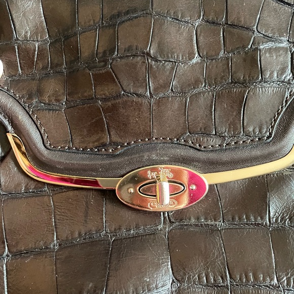 Coach Madison shoulder bag embossed croc espresso - Picture 6 of 16